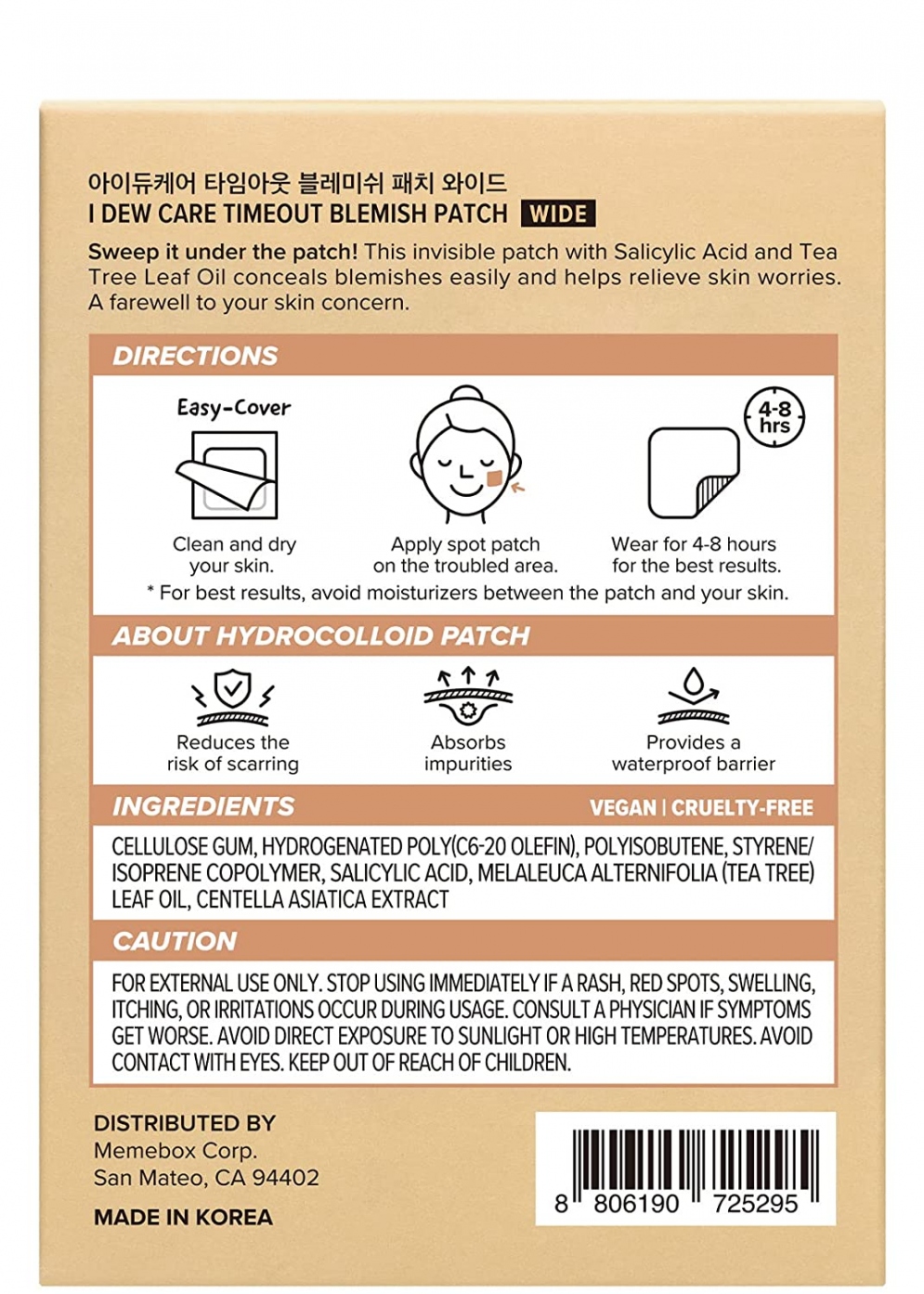 [I DEW CARE] Timeout Blemish Patch (6 Types)