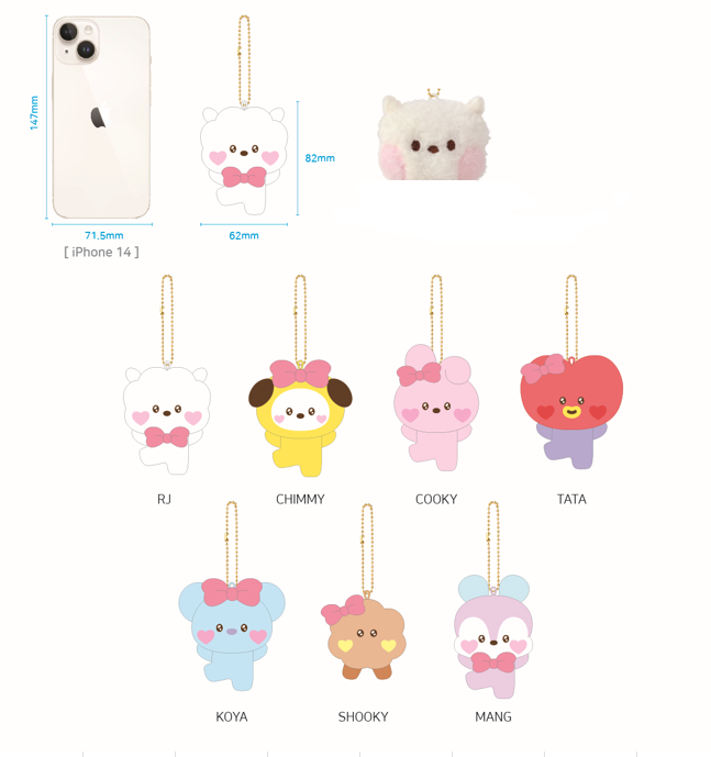 [K-POP] BTS - BT21 minini Keyring Doll Lovely TATA