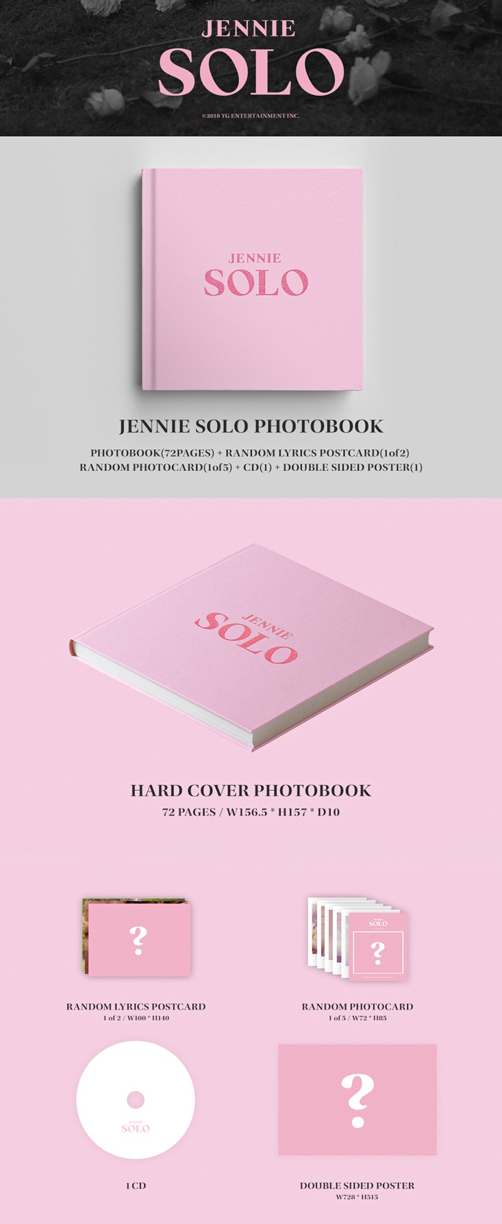 [K-POP] JENNIE 1st Single Album - SOLO Photobook