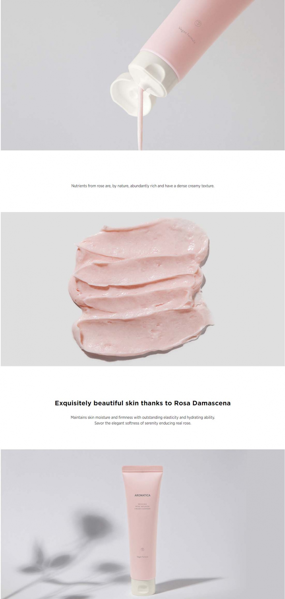 [Aromatica] Reviving Rose Infusion Cream Cleanser 145ml