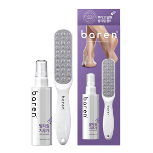 [baren] Callus Remover Kit for Feet: Foot File & Peeling Foot Spray