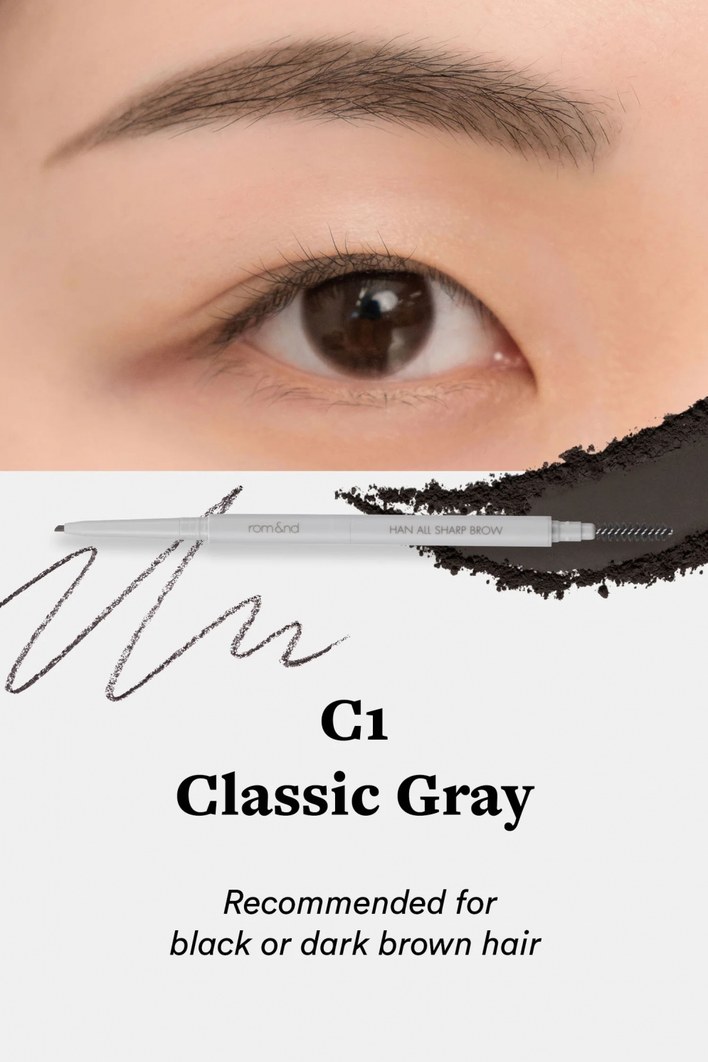 [rom&nd] Han All Sharp Brow (6 Colors)