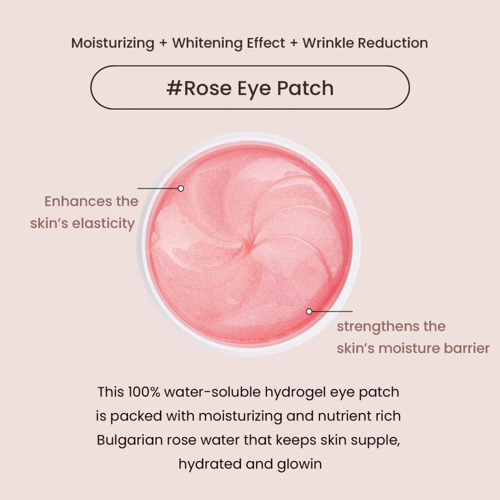 [heimish] Bulgarian Rose Water Hydrogel Eye Patch 60ea (Renewal)