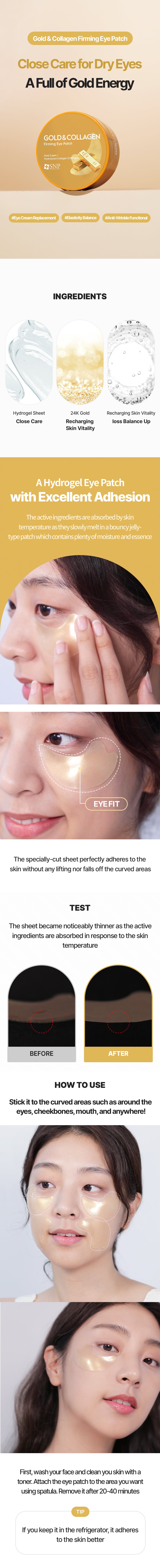 [SNP] *Renewal* SNP Gold Collagen Eye Patch (60ea)