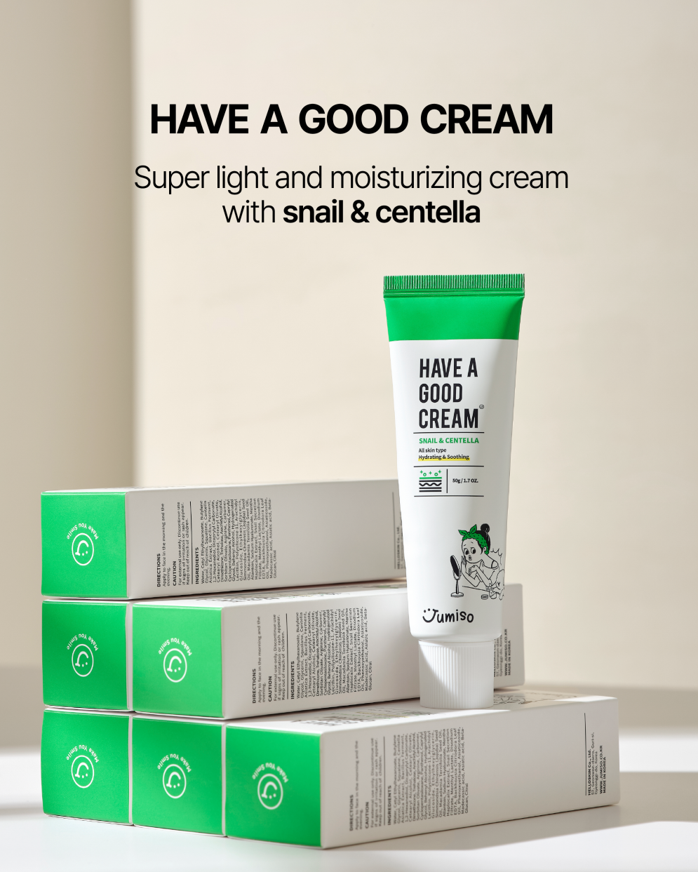 [Jumiso] *renewal* Have A Good Cream Snail & Centella 50ml