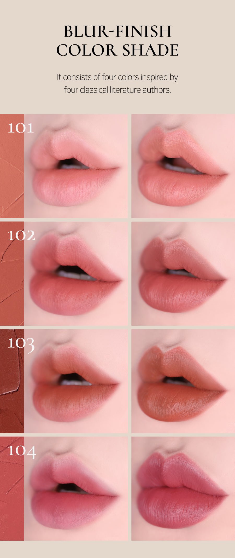 [Dinto] Blur-Finish Lip Tint (4 colors)