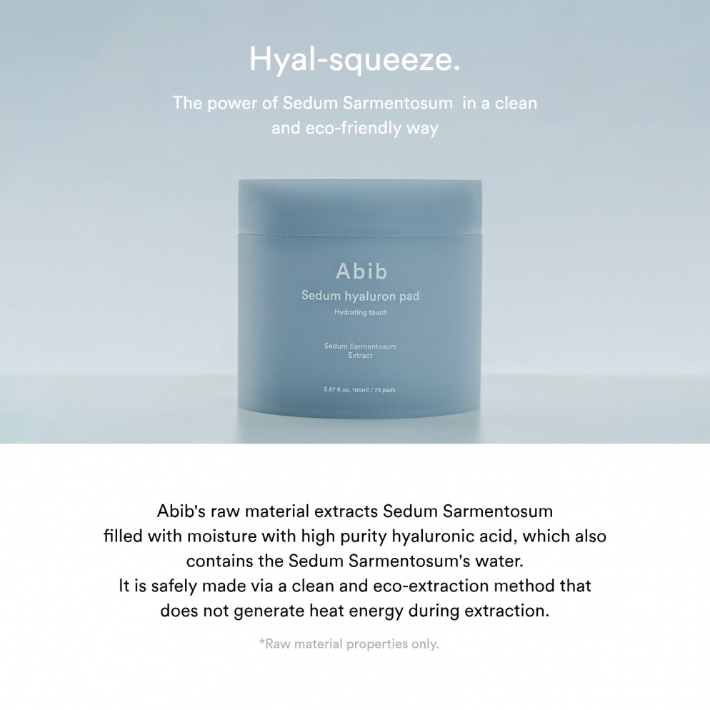 [Abib] Sedum Hyaluron Pad Hydrating Touch (75pads)