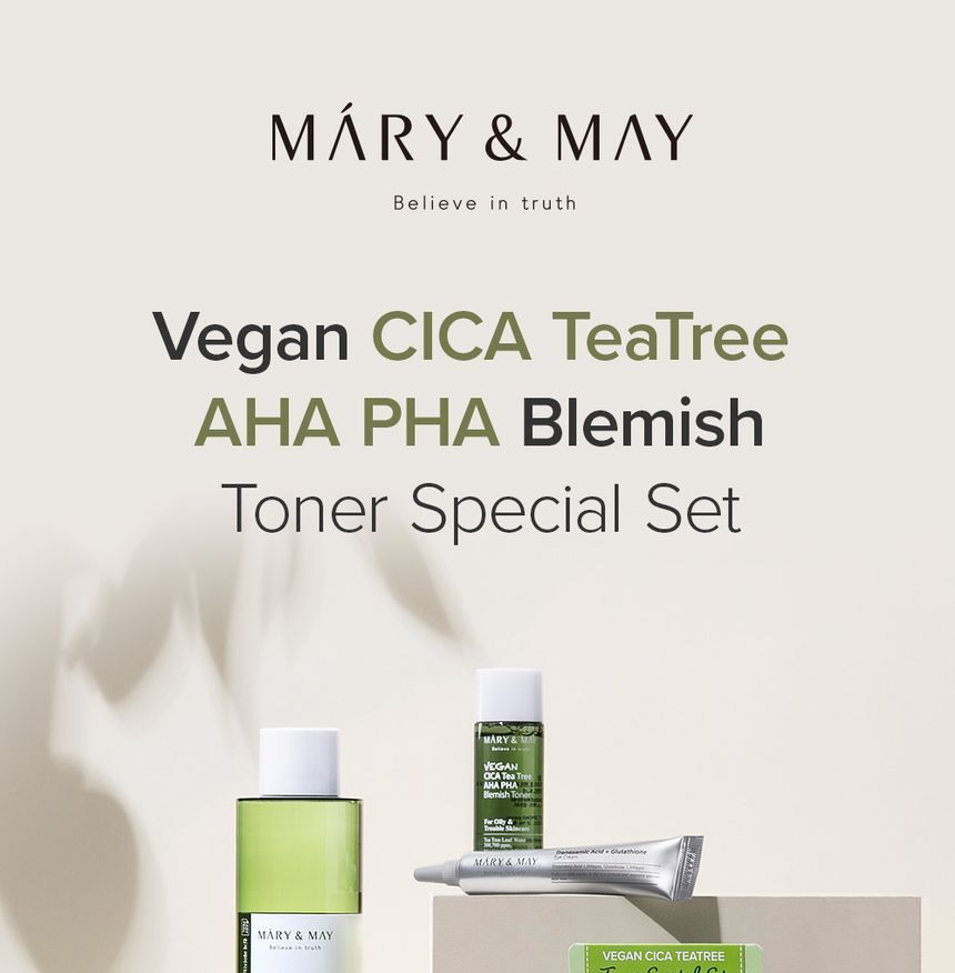 [Mary&May] Vegan CICA Teatree Toner Special Set