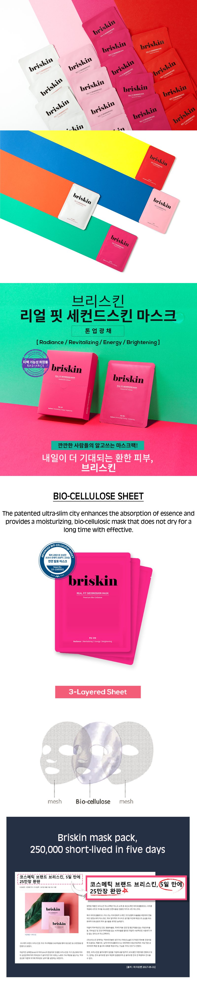 [Briskin] Real Fit Second Skin Mask (AC- Control) 10ea