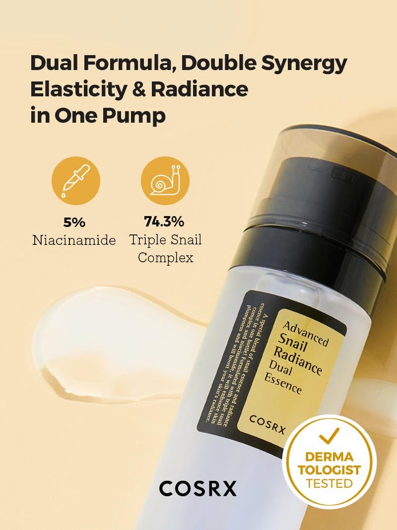 [COSRX] Advanced Snail Radiance Dual Essence 80ml