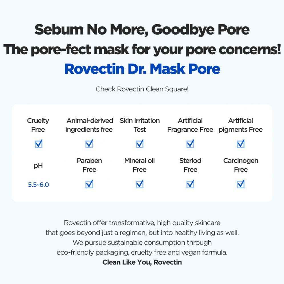 [Rovectin] *renewal* Dr. Mask Pore 5ea