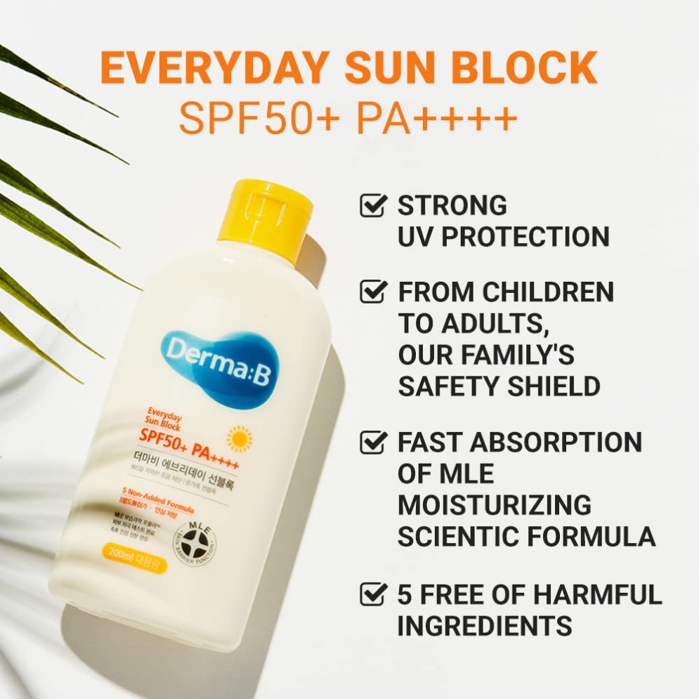 [Derma-B] Everyday Sun Block SPF50+ PA++++ 200ml