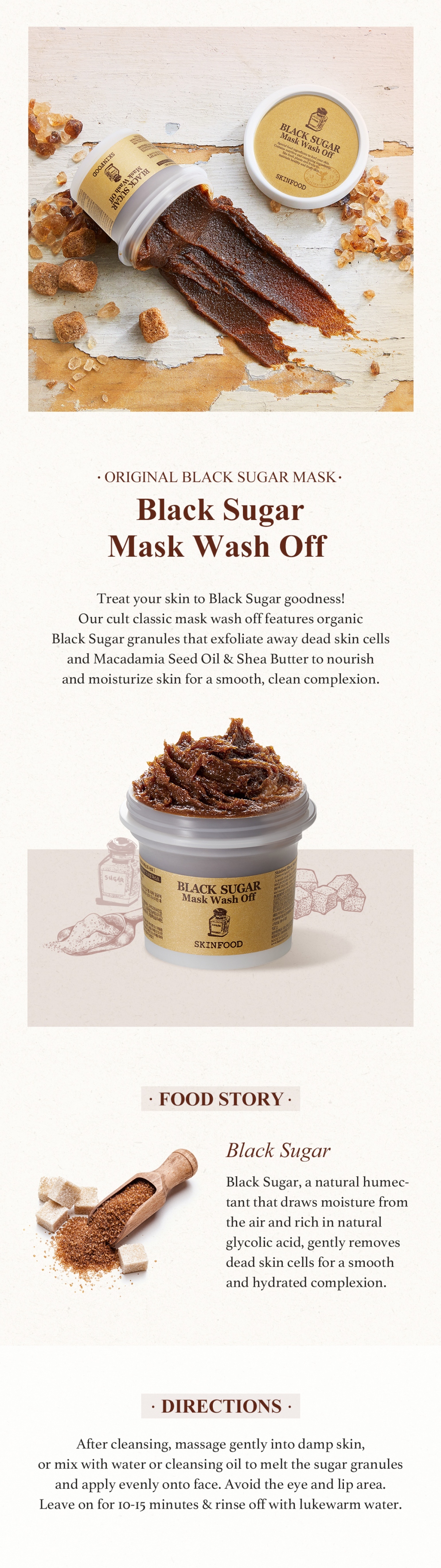 [Skinfood]   *size up* Black Sugar Mask Wash off 120g