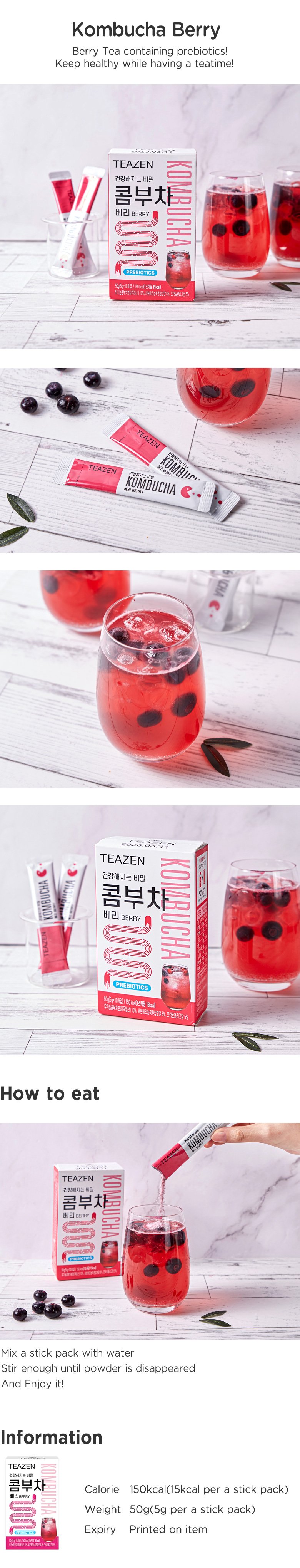 [TEAZEN] Kombucha (Berry -10 sticks)