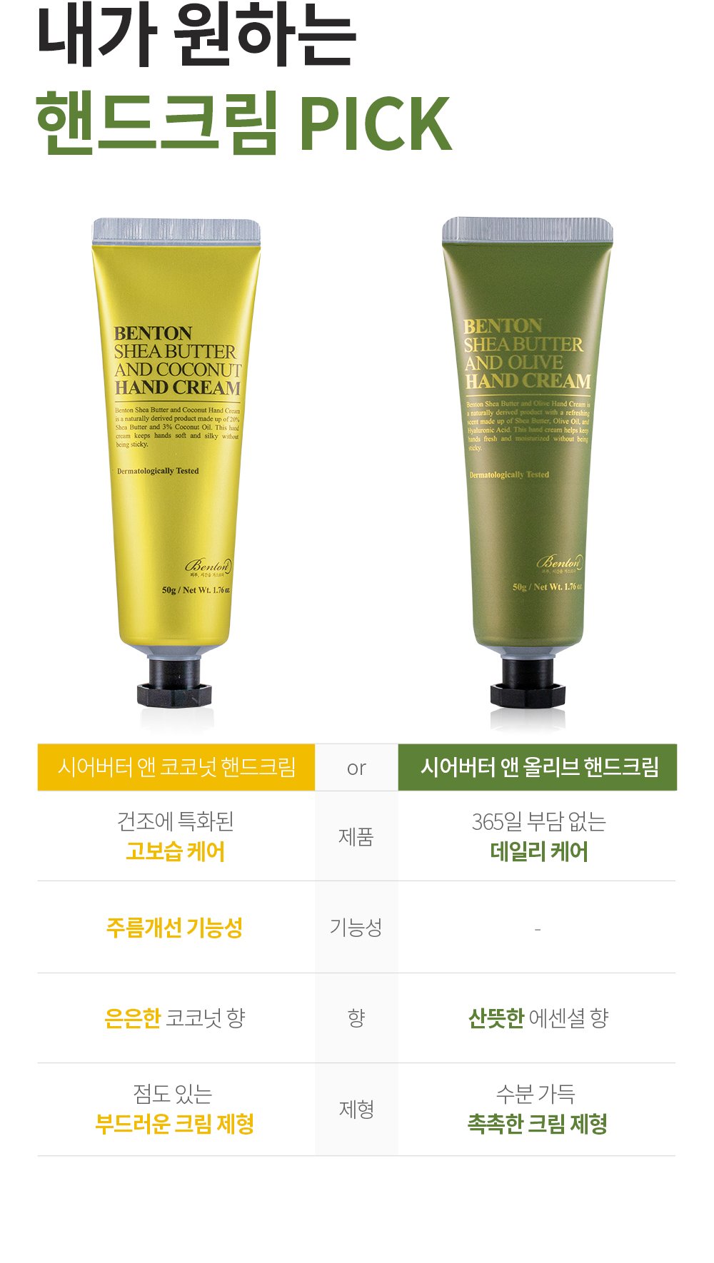 [Benton] Shea Butter and Olive Hand Cream 50g