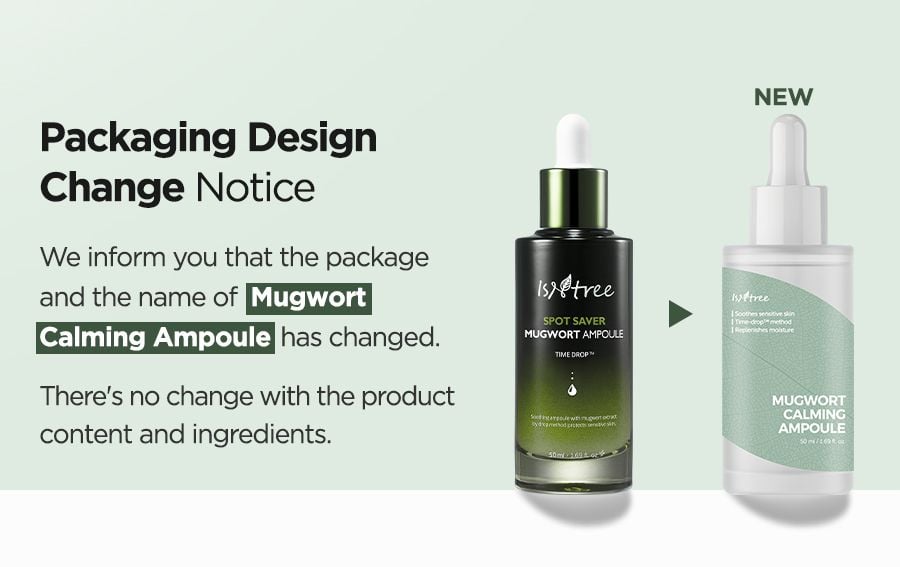 [Isntree] *Renewal* Mugwort Calming Ampoule 50ml