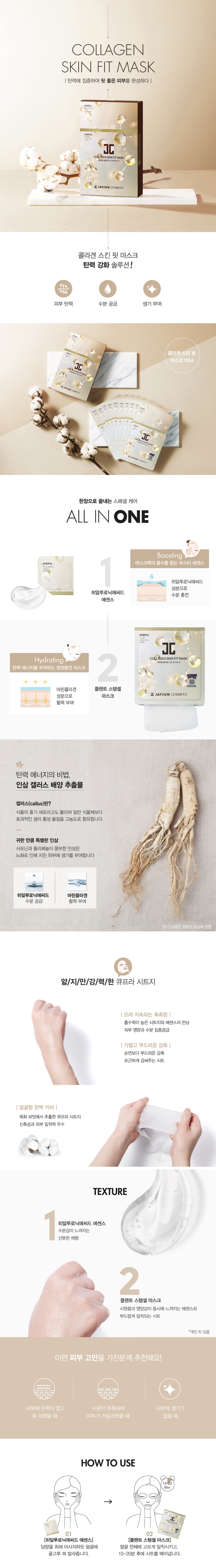 [JAYJUN] Collagen Skin Fit Mask (10ea)