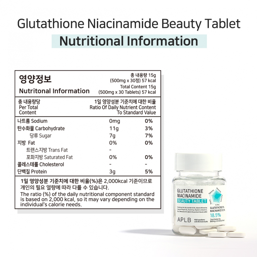 [APLB] Glutathione Niacinamide Beauty Tablet (30 tablets)