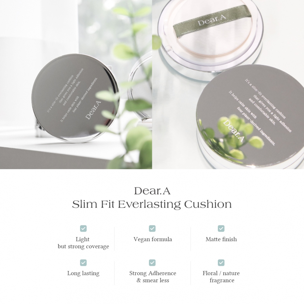 [Dear.A] Slim Fit Everlasting Cushion (2 colors)