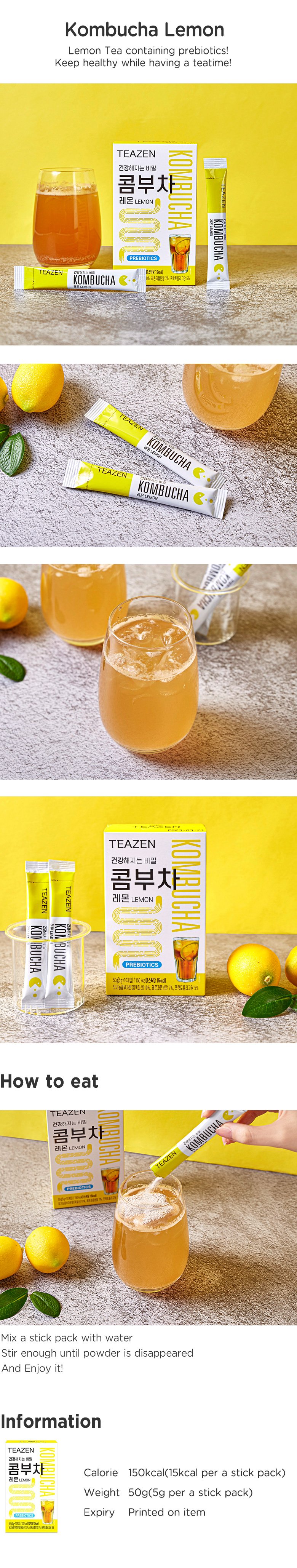 [TEAZEN] Kombucha (Lemon-10 sticks)