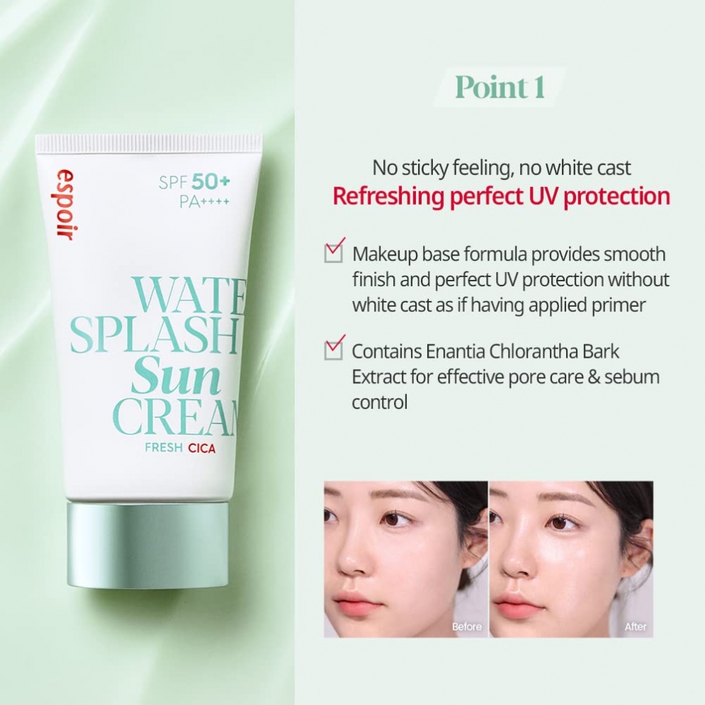 [espoir] Water Splash Sun Cream Fresh Cica 60ml