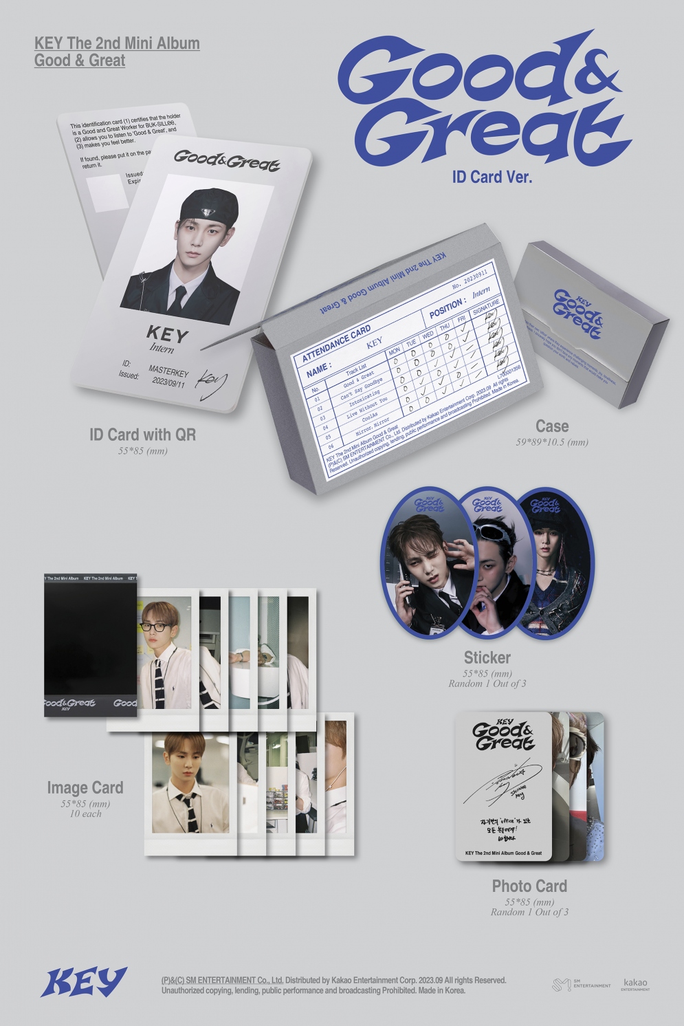 [K-POP] Key The 2nd Mini Album - Good & Great (ID Card Ver.) (Smart Album)