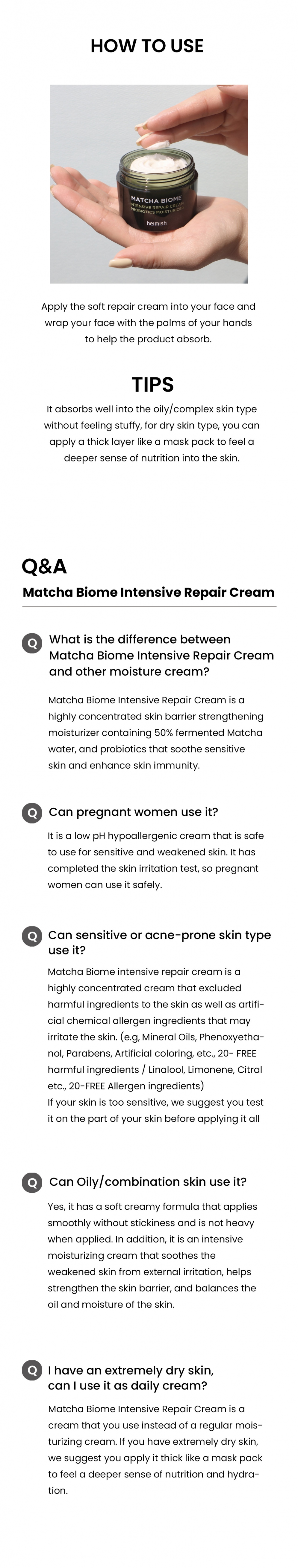 [heimish] Matcha Biome Intensive Repair Cream 50ml