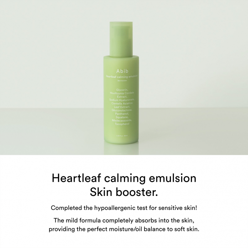 [Abib] Heartleaf Calming 2-step set(Toner 200ml+Emulsion 130ml+ Foam Cleanser 50ml)