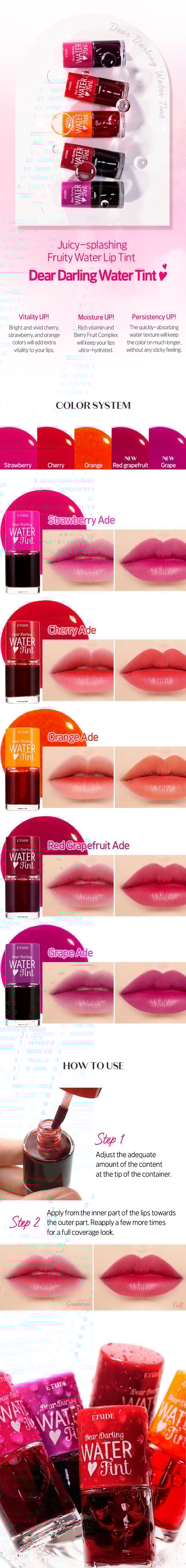 [ETUDE] *New* Dear Darling Water Tint (5 Colors)
