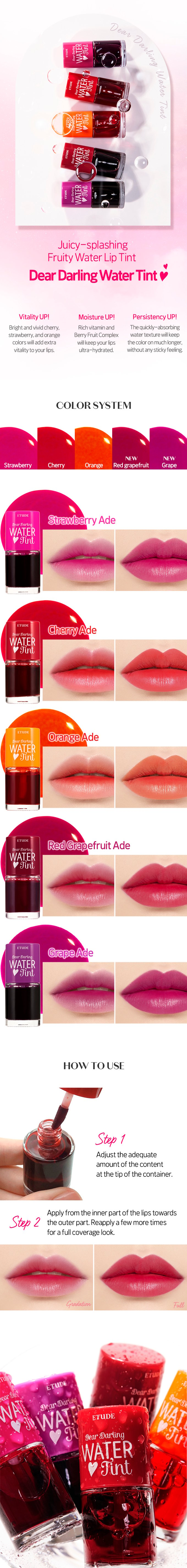 [ETUDE] *New* Dear Darling Water Tint (5 Colors)