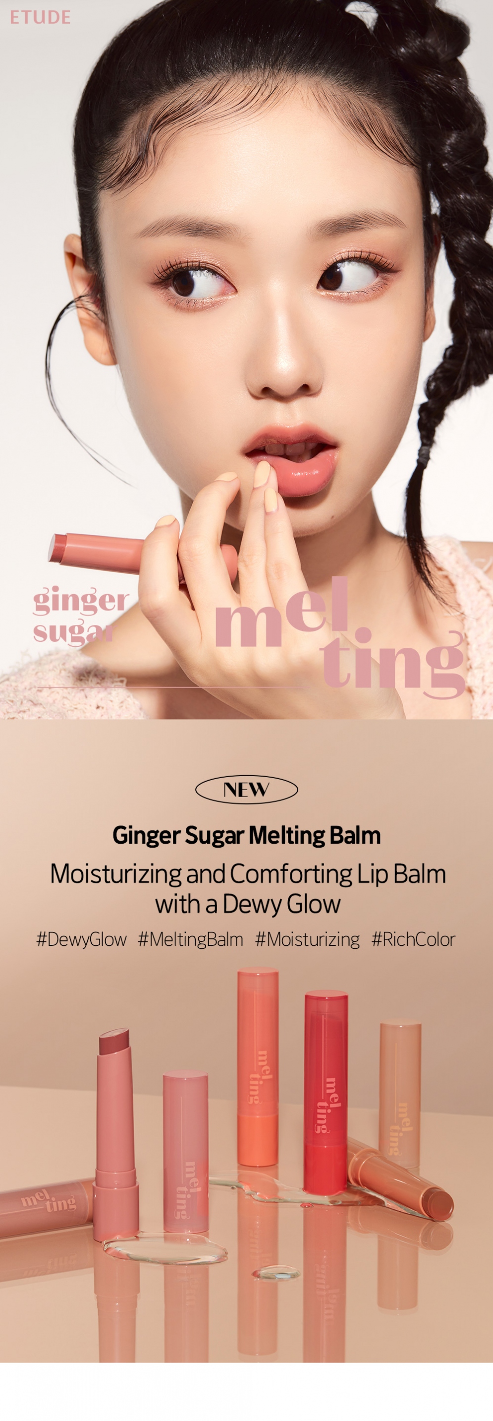 [ETUDE] Ginger Sugar Melting Balm (5 colors)