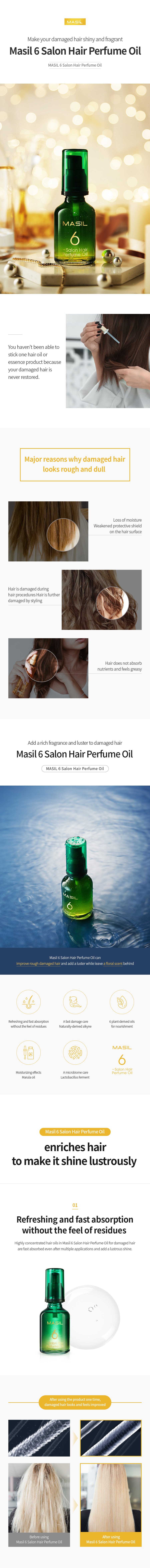 [MASIL] 6 Salon Hair Perfume Oil 50ml