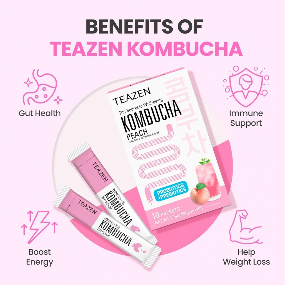 [TEAZEN] Kombucha (Peach)(10 sticks)