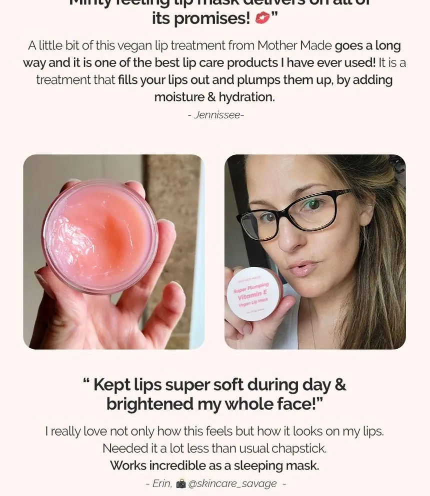 [MOTHER MADE] Super Plumping Vitamin E Vegan Lip Mask 13g