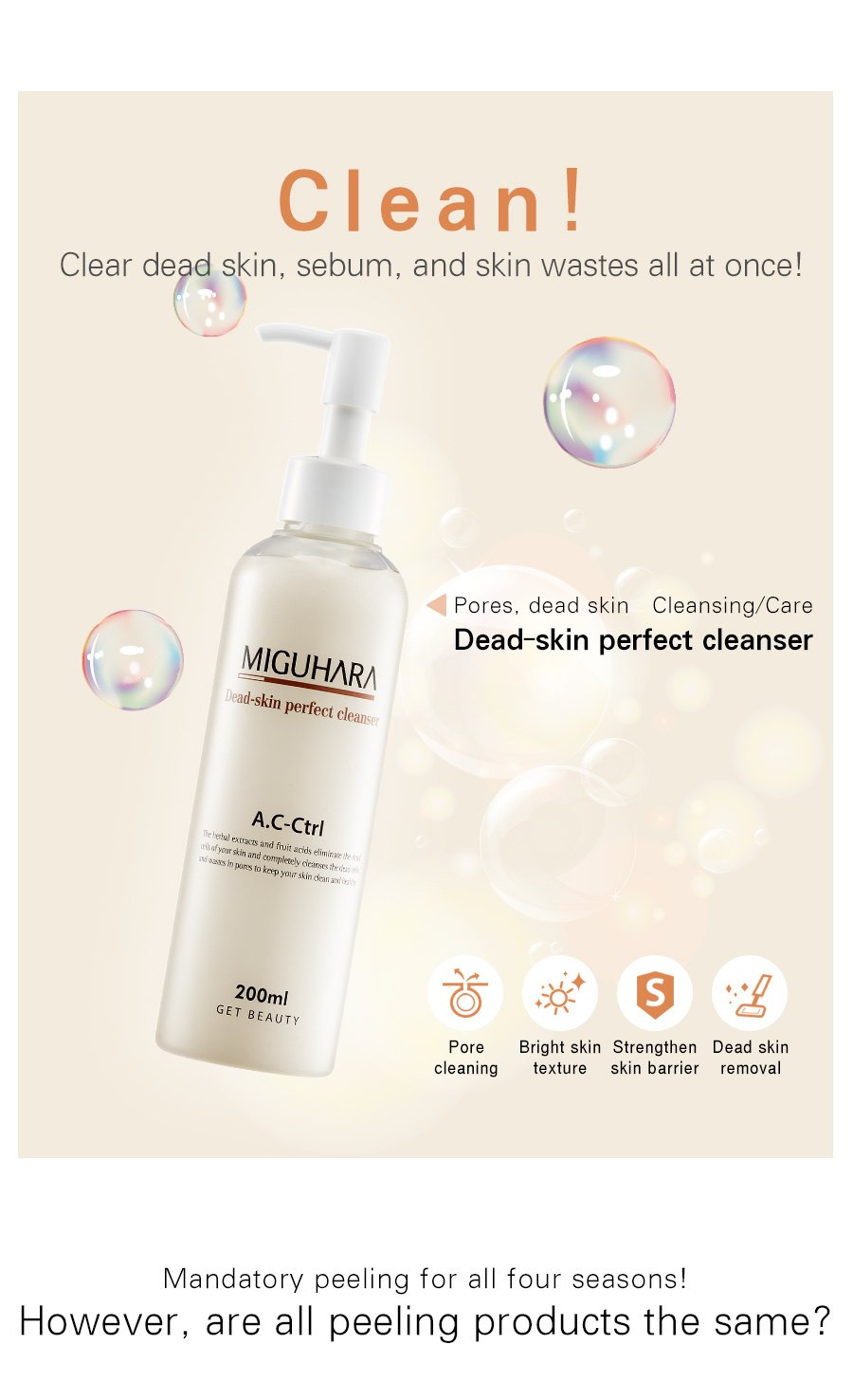 [MIGUHARA] Dead Skin Perfect Cleanser Origin 200ml