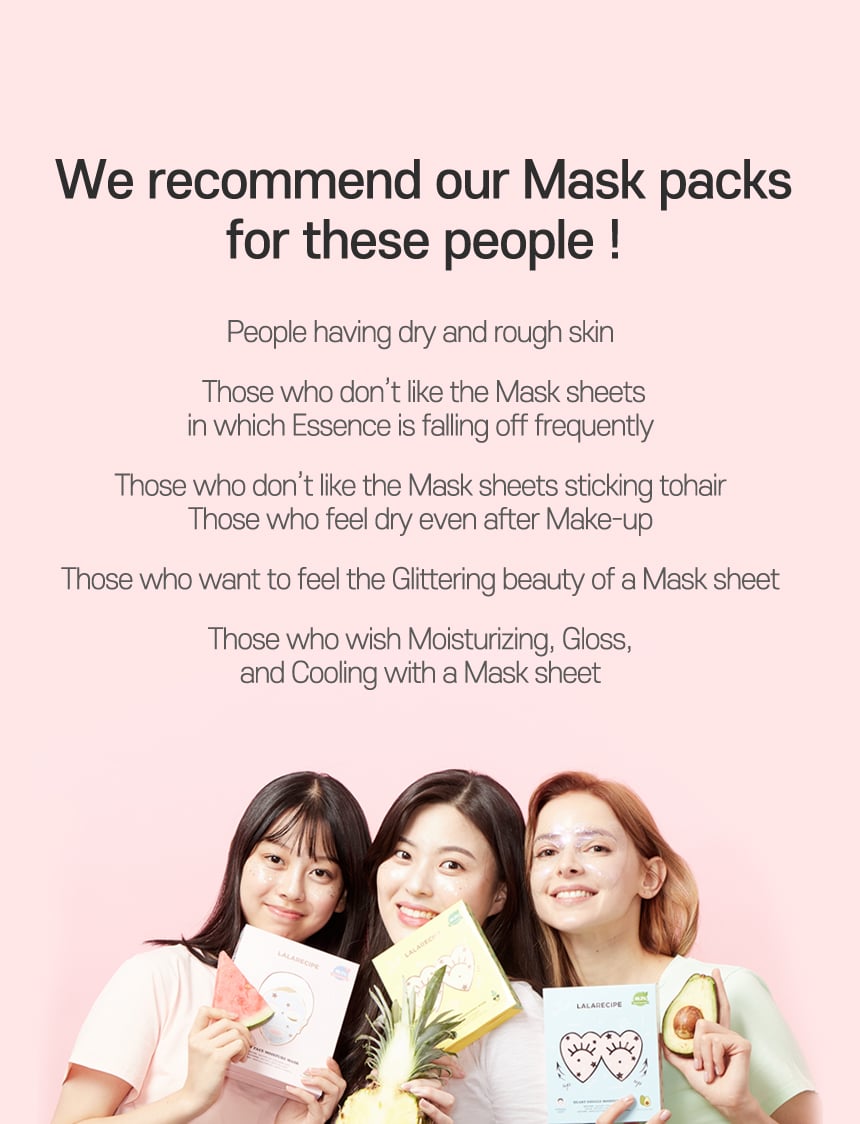 [LALARECIPE] Glow Face Moisture Mask 1ea