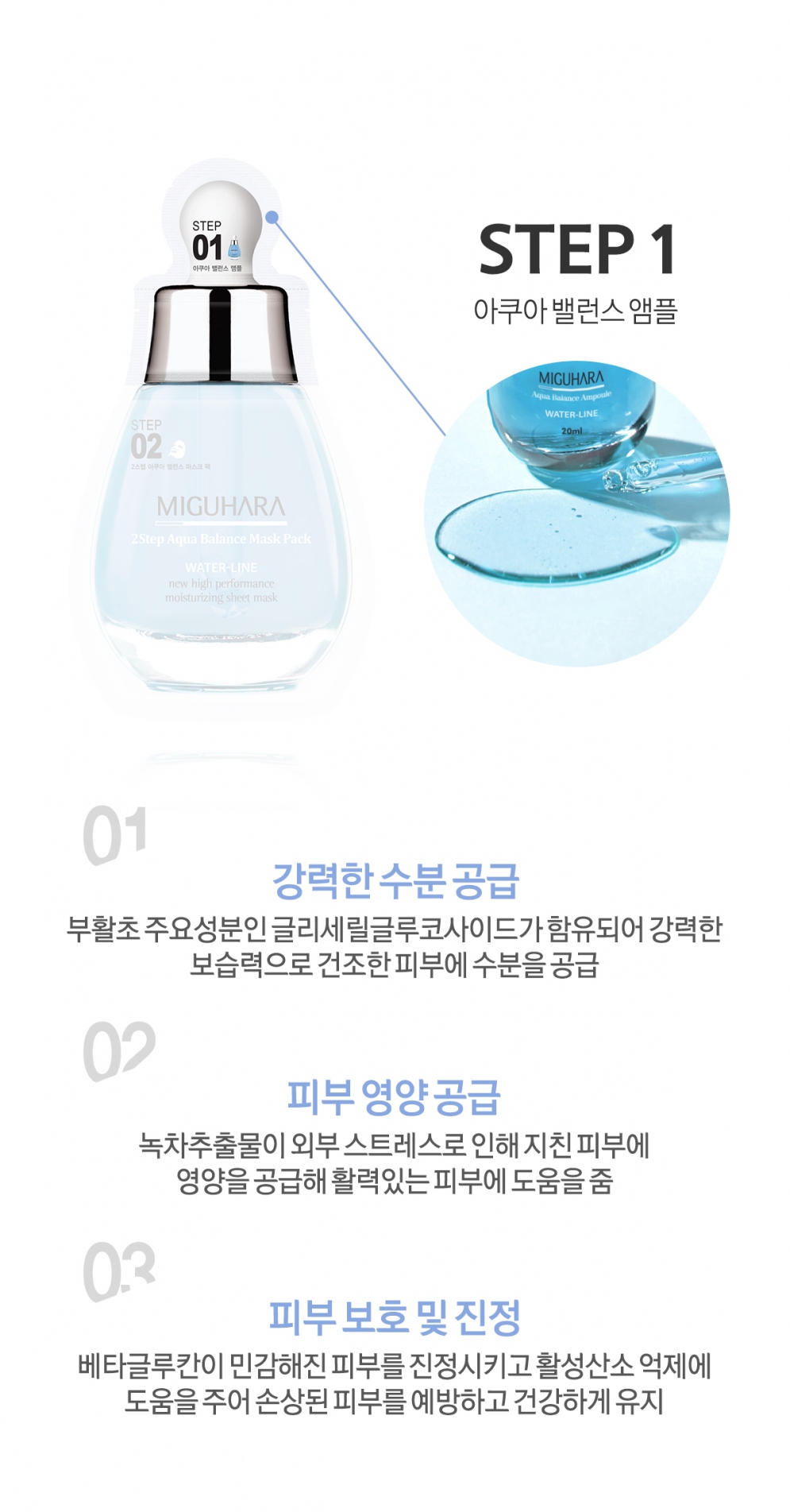 [MIGUHARA] 2-Step Aqua Balance Mask Pack (1EA)