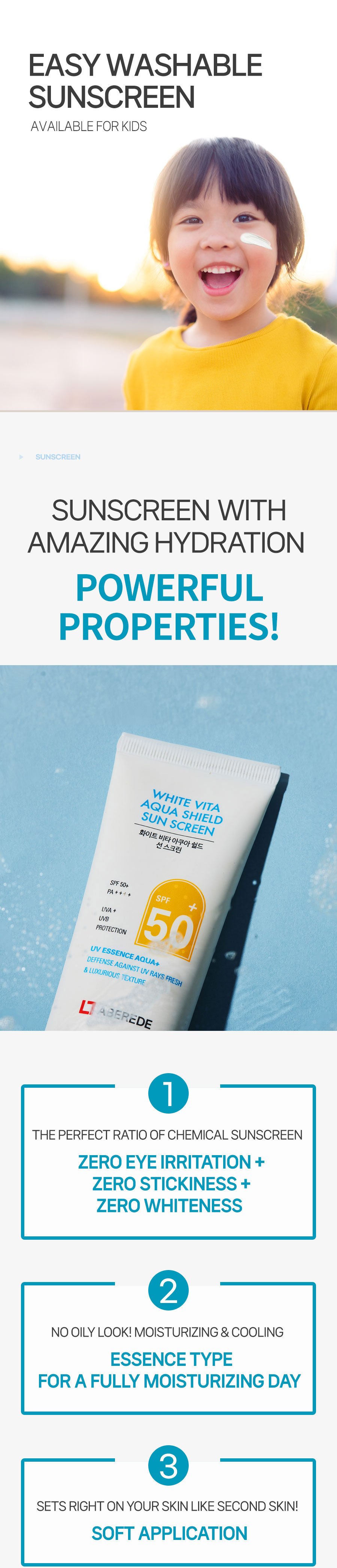 [ABEREDE] White Vita Aqua Shield Sunscreen 50ml