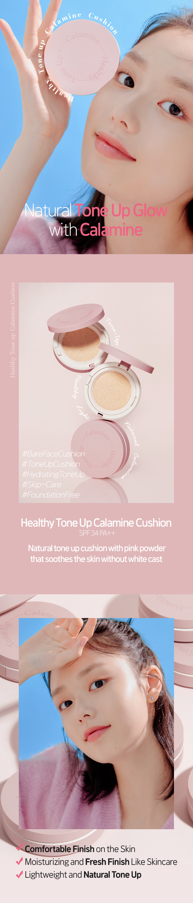 [ETUDE] Healthy Calamine Tone-up Cushion