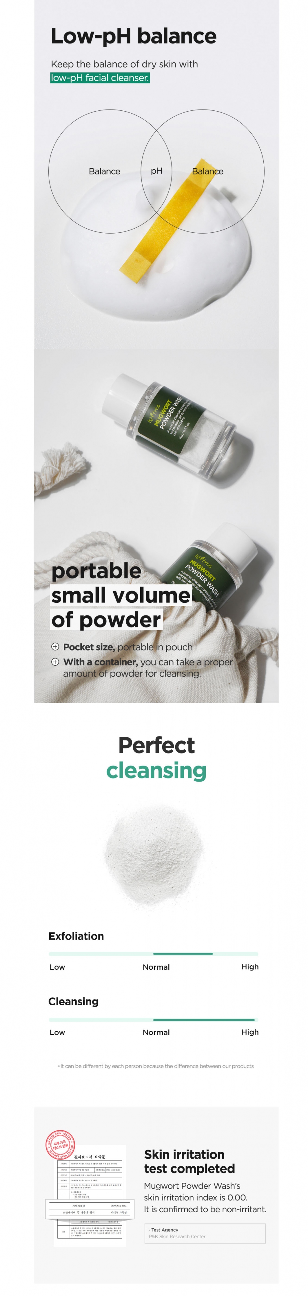 [Isntree] *renewal* Mugwort Calming Powder Wash 15g