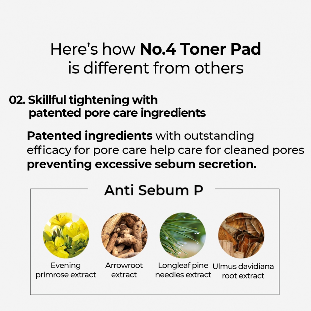 [Numbuzin] No.4 Pore Zero Peeled Egg Toner Pad (190ml *70ea )