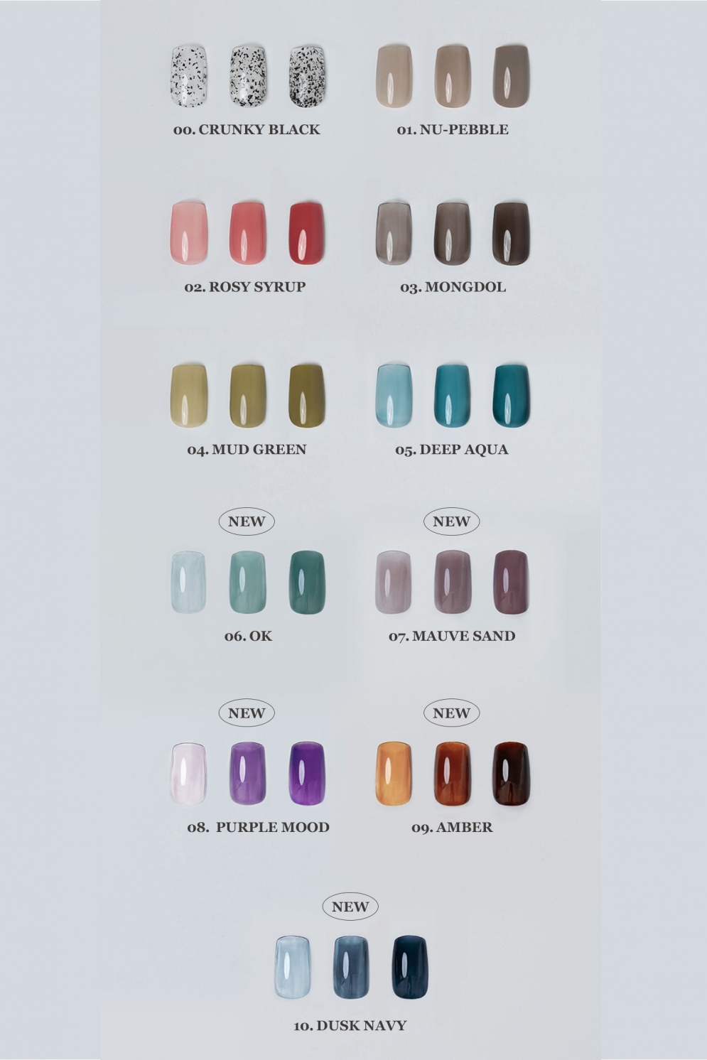 [rom&nd] Mood Pebble Nail (7 colors)