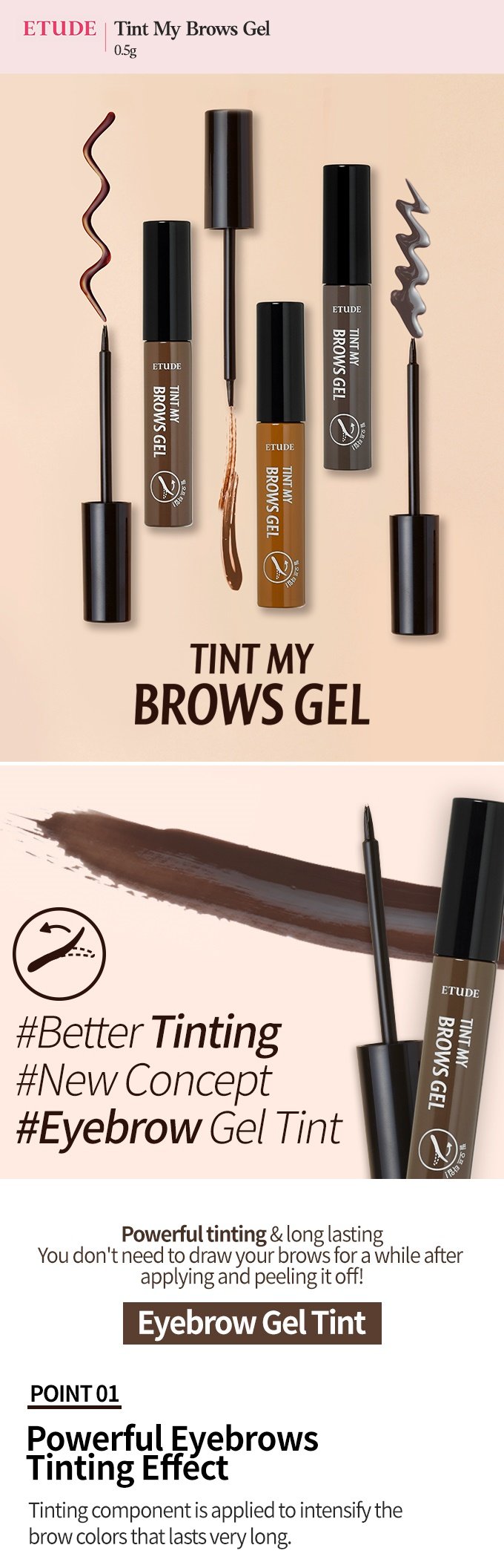 [ETUDE] Tint My Brow Gel 5g (2 colors)