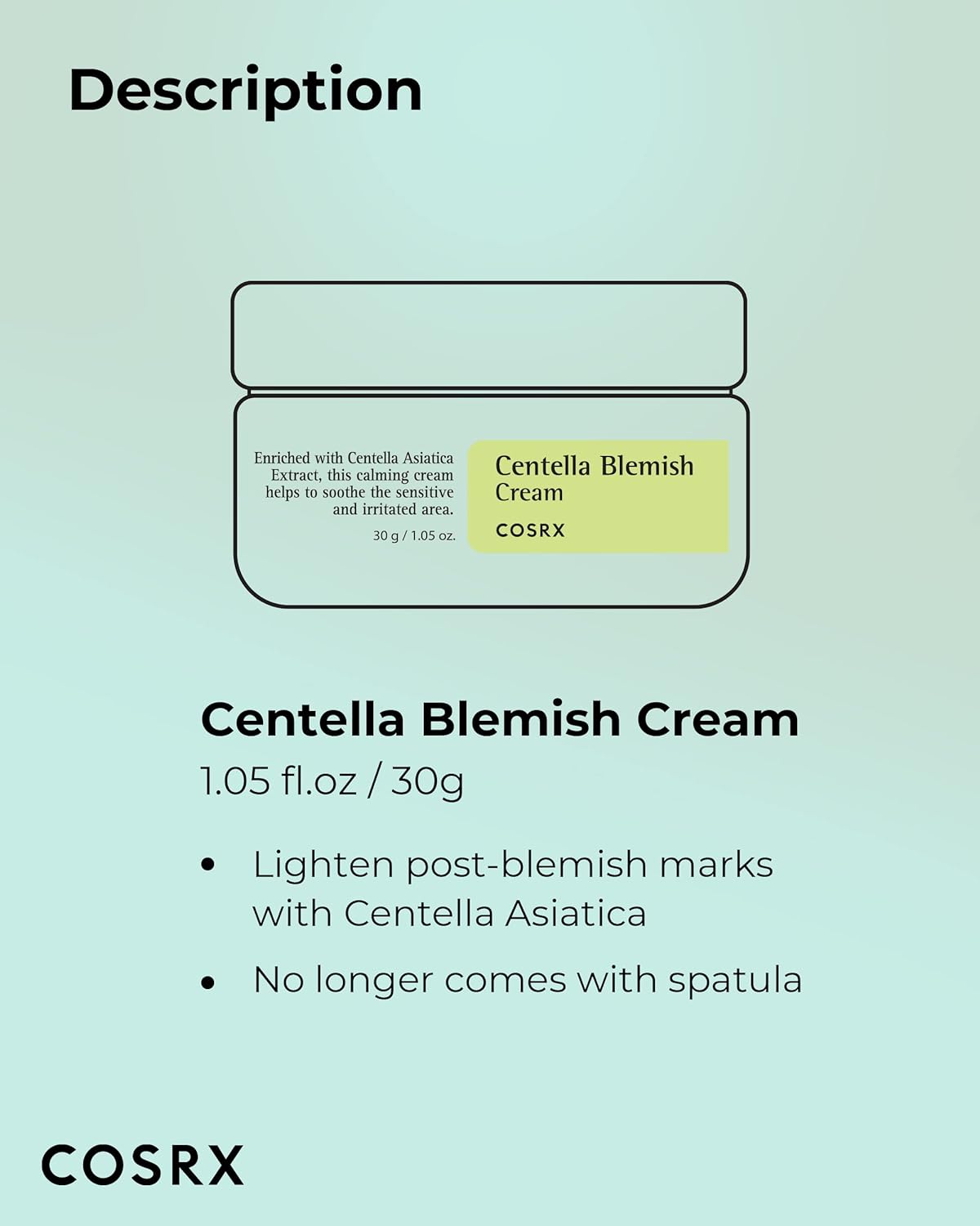 [COSRX] Centella Blemish Cream 30ml