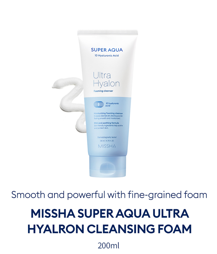 [Missha] Super Aqua Ultra Hyalron Cleansing Foam 200ml