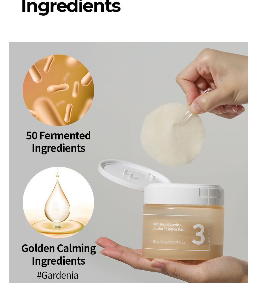 [Numbuzin] No.3 Radiance Glowing Jumbo Essence Pad (150ml *70ea)