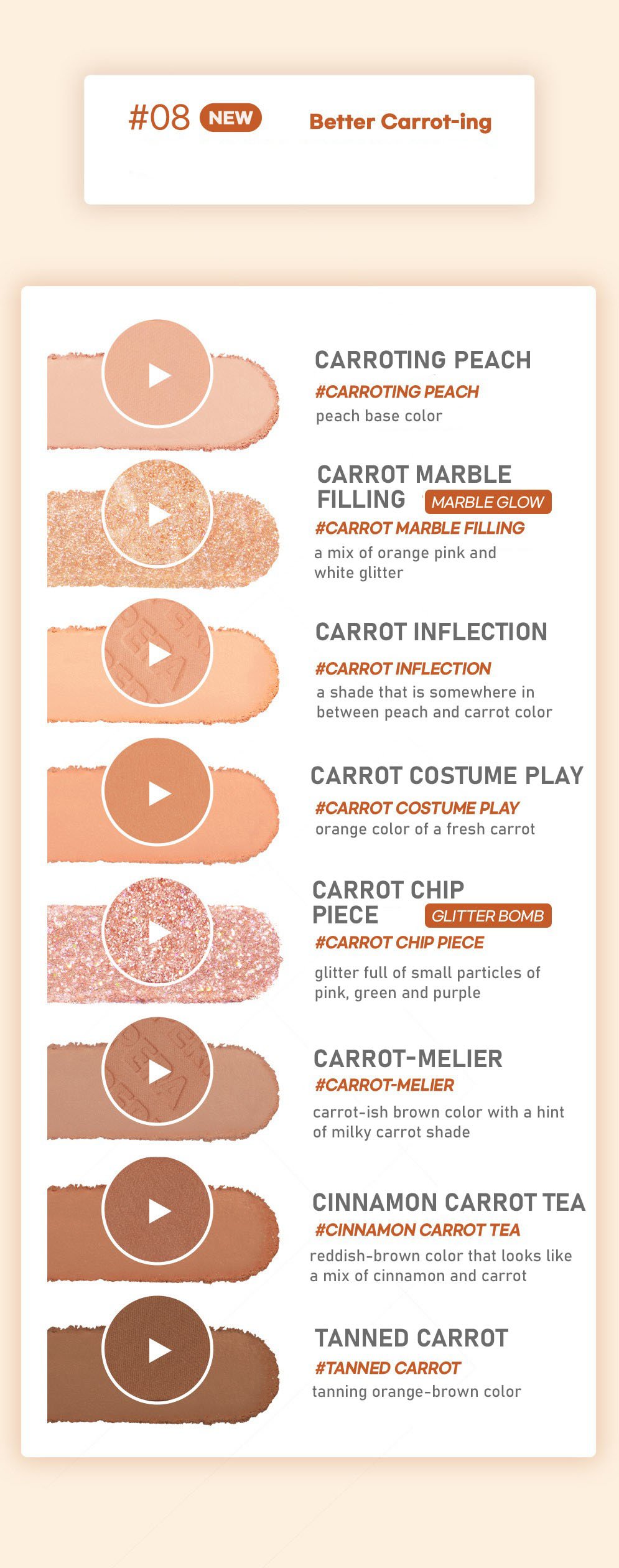 [Peripera] *NEW* All Take Mood Palette (6 Colors)