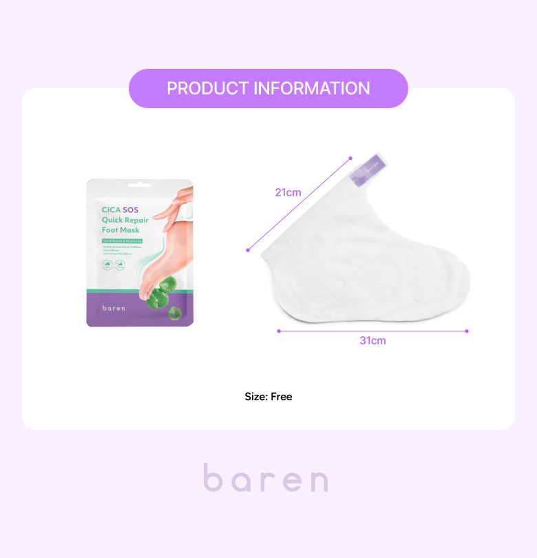 [baren] CICA SOS Quick Repair Foot Mask 18ml