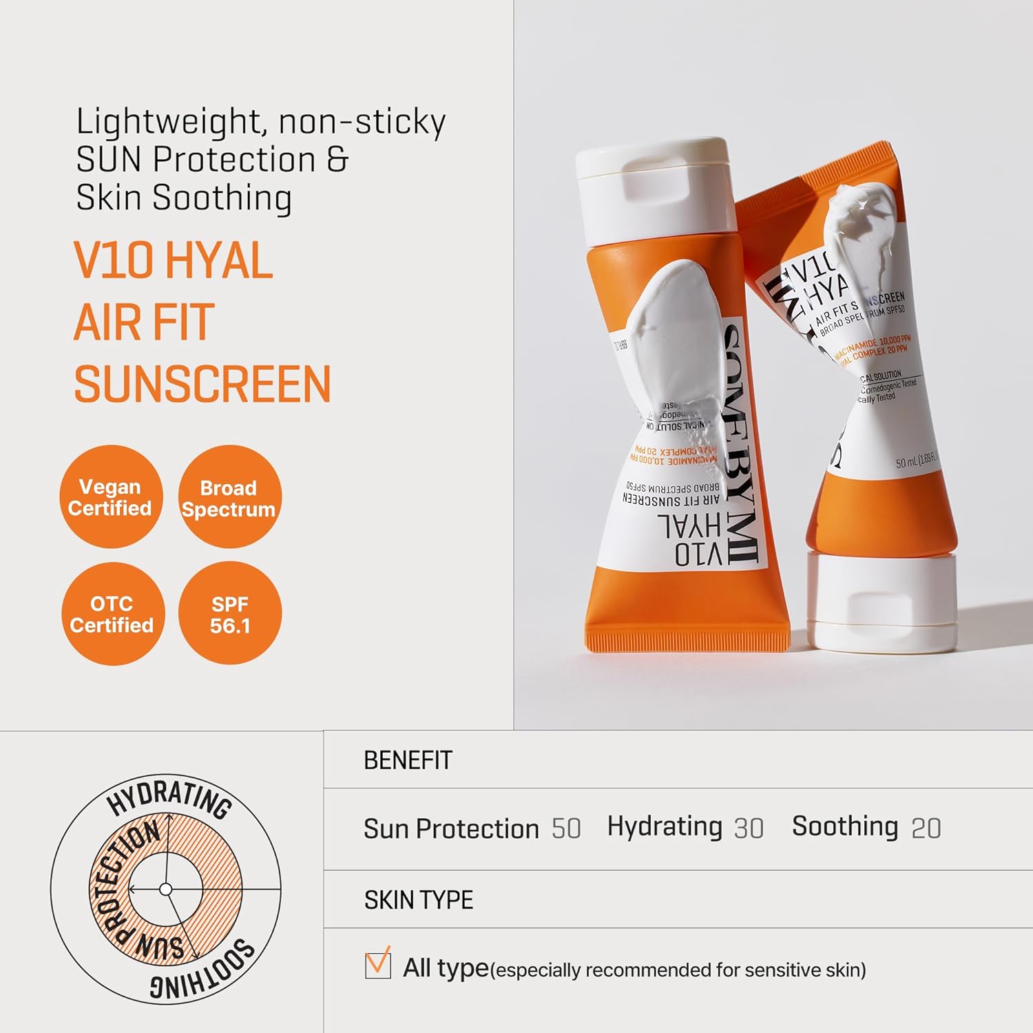 [SOME BY MI] V10 Hyal Air Fit Sunscreen