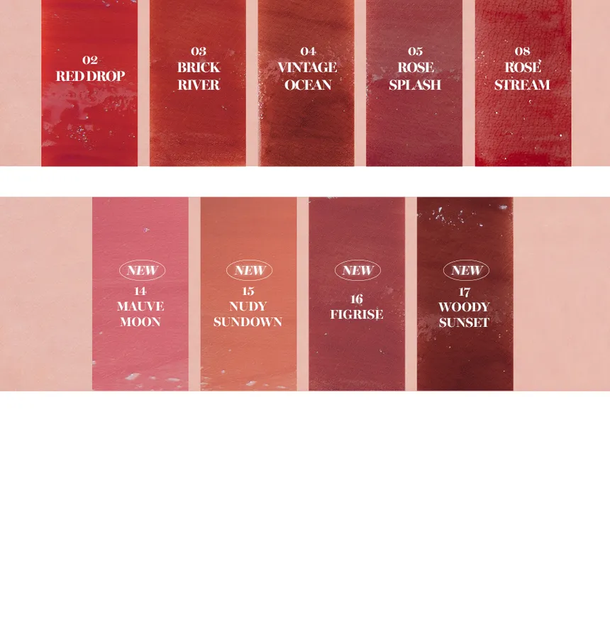 [rom&nd] Glasting Water Tint Sunset Edition (4 Colors)